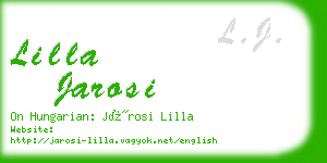 lilla jarosi business card